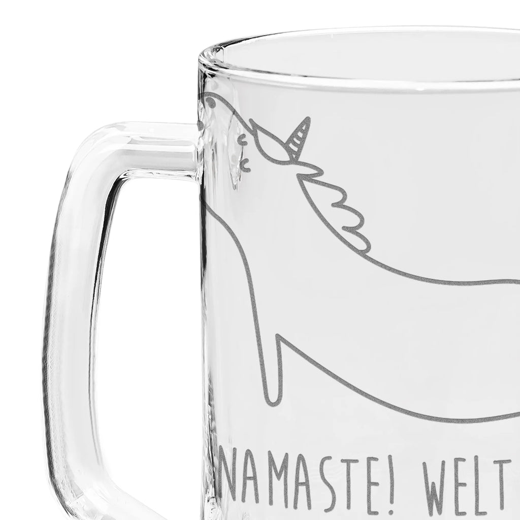 Gravur Bierkrug Einhorn Yoga Bierkrug, Bier Krug, Bierkrug Glas, Vatertag, Einhorn, Einhörner, Einhorn Deko, Unicorn, Yoga, Namaste, Achtsamkeit, Entspannung, Joga, Yogamatte, Sport, lustig, witzig, süß