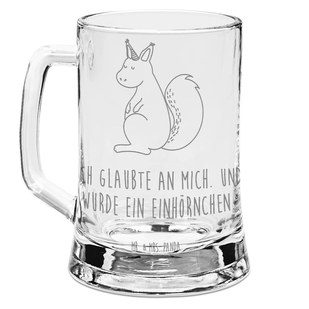 Gravur Bierkrug Einhorn Glauben Bierkrug, Bier Krug, Bierkrug Glas, Vatertag, Einhorn, Einhörner, Einhorn Deko, Pegasus, Unicorn, Einhörnchen, Eichhörnchen, Eichhorn