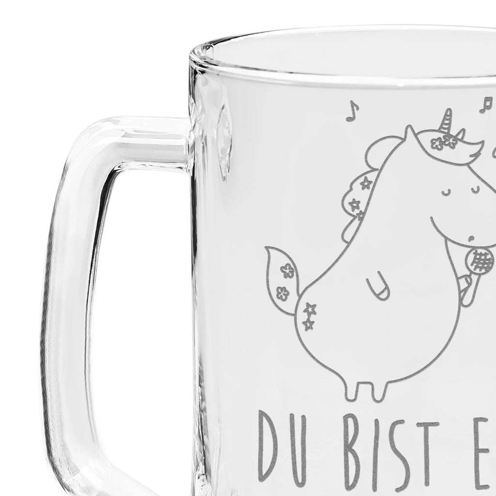 Gravur Bierkrug Einhorn Sänger Bierkrug, Bier Krug, Bierkrug Glas, Vatertag, Einhorn, Einhörner, Einhorn Deko, Pegasus, Unicorn, Glitzer, Konfetti, Party, Geburtstag, Feier, Fest, Disco, Sängerin, Sänger, Freundin