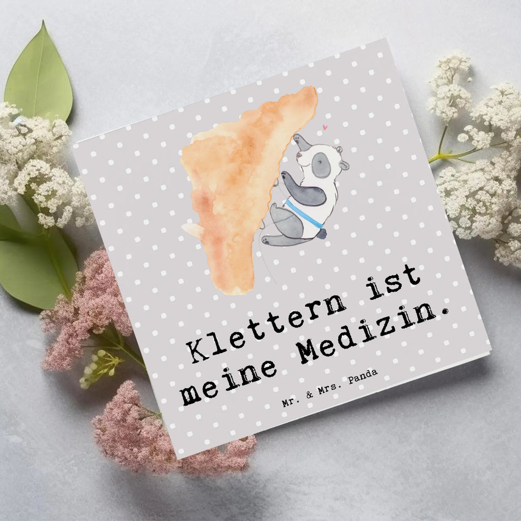 Deluxe Karte Panda Klettern Karte, Grußkarte, Klappkarte, Einladungskarte, Glückwunschkarte, Hochzeitskarte, Geburtstagskarte, Hochwertige Grußkarte, Hochwertige Klappkarte, Geschenk, Sport, Sportart, Hobby, Schenken, Danke, Dankeschön, Auszeichnung, Gewinn, Sportler, Klettern, Bouldern, Kletterhalle, Klettersport