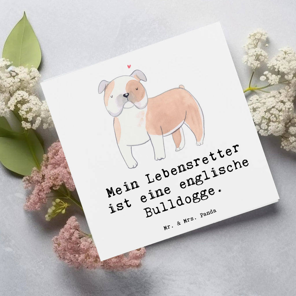 Deluxe Karte Englische Bulldogge Lebensretter Karte, Grußkarte, Klappkarte, Einladungskarte, Glückwunschkarte, Hochzeitskarte, Geburtstagskarte, Hochwertige Grußkarte, Hochwertige Klappkarte, Hund, Hunderasse, Rassehund, Hundebesitzer, Geschenk, Tierfreund, Schenken, Welpe, Englische Bulldogge, English Bulldog