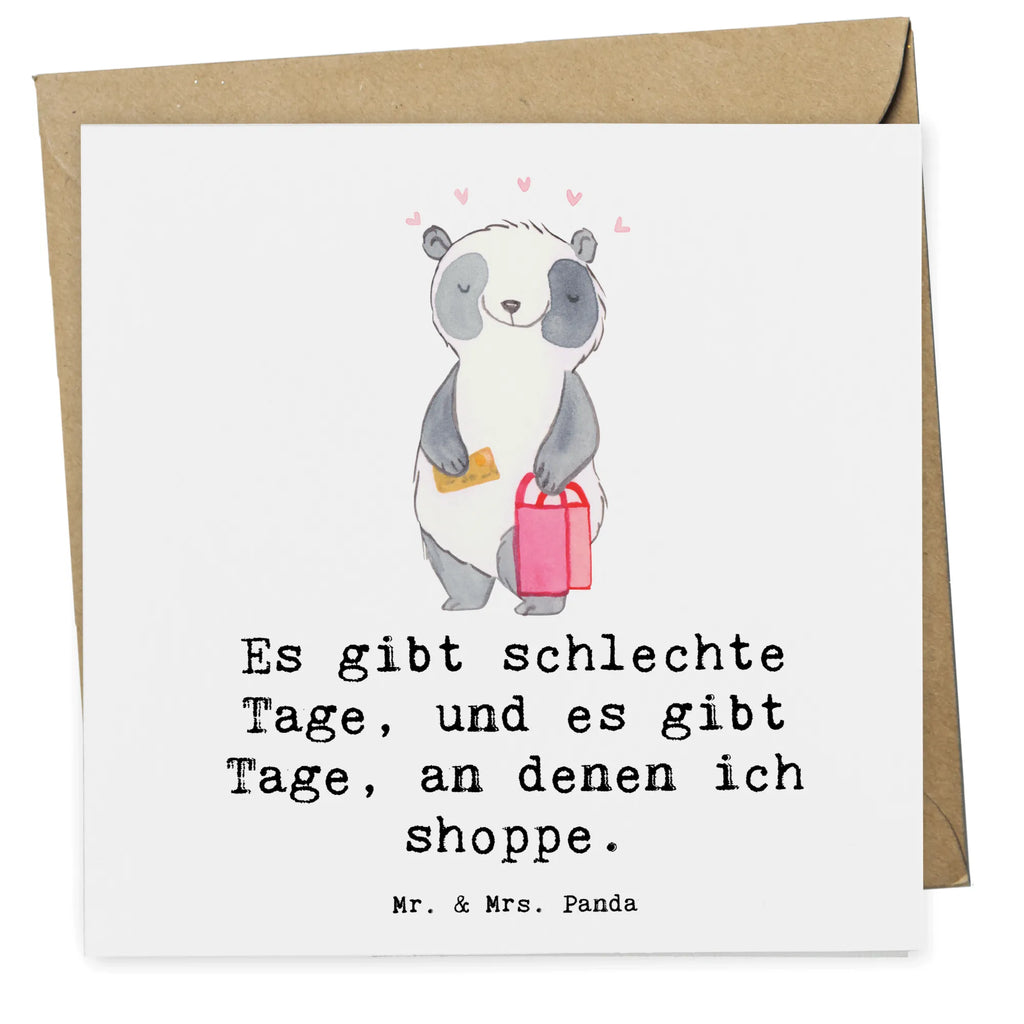 Deluxe Karte Panda Shopping Karte, Grußkarte, Klappkarte, Einladungskarte, Glückwunschkarte, Hochzeitskarte, Geburtstagskarte, Hochwertige Grußkarte, Hochwertige Klappkarte, Geschenk, Sport, Sportart, Hobby, Schenken, Danke, Dankeschön, Auszeichnung, Gewinn, Sportler, Shopping, shoppen, einkaufen