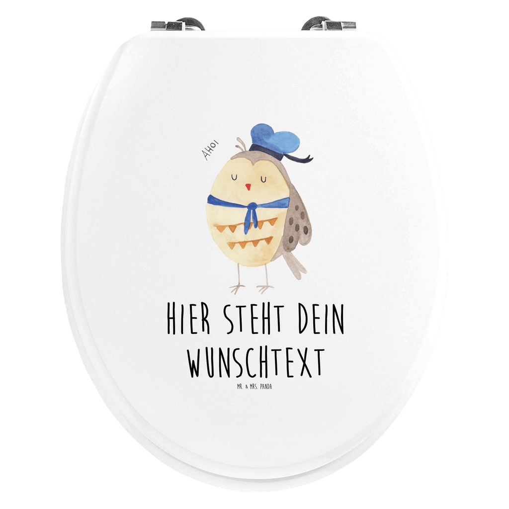 Personalisierter WC Sitz Motiv Eule Matrosen Personalisierte Klobrille, Personalisierter Klodeckel, Personalisierter Toilettendeckel, Personalisierter WC-Sitz, Toilettendeckel mit Namen, WC Sitz mit Namen, Eule, Eule Spruch, Eule Deko, Owl, Wortspiel lustig, Matrose, Freundin, Ehe, Seefahrer, Heimathafen, Hochzeitstag Geschenk