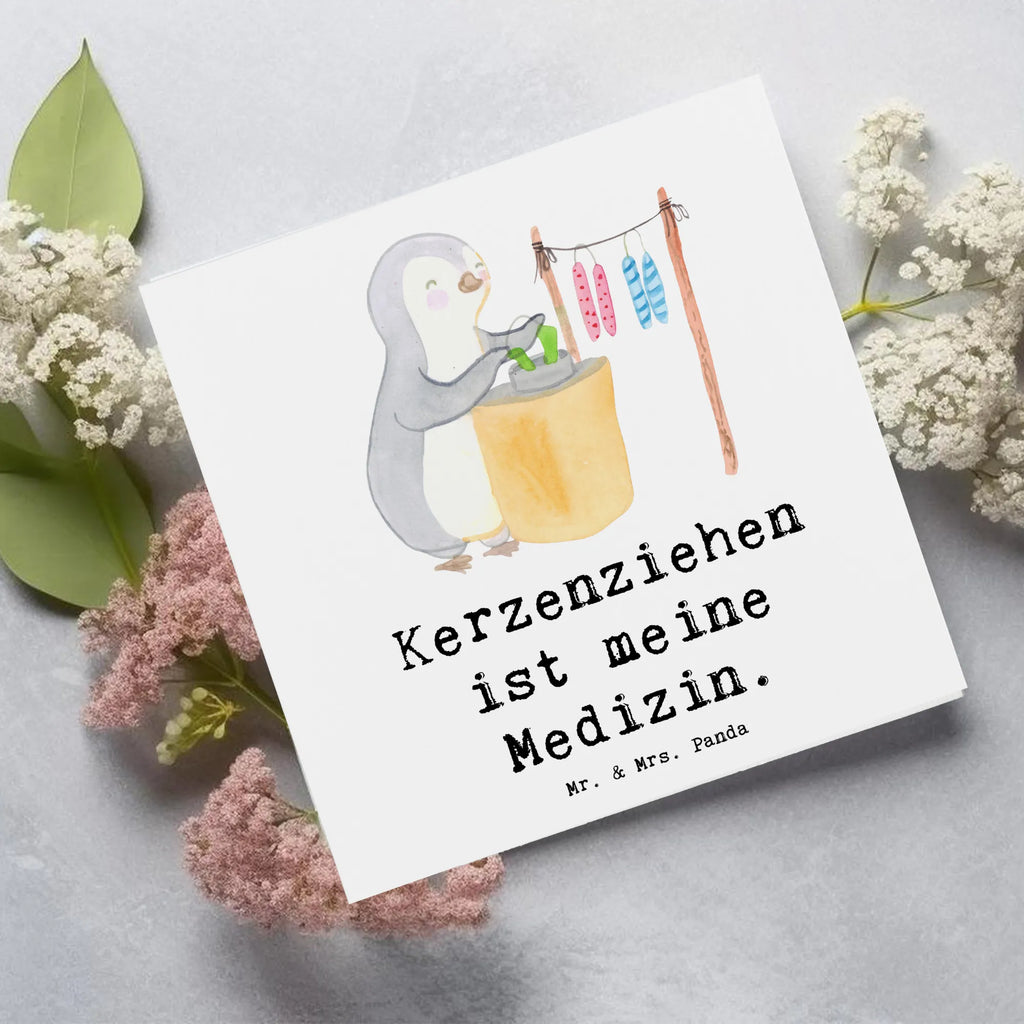 Deluxe Karte Pinguin Kerzenziehen Karte, Grußkarte, Klappkarte, Einladungskarte, Glückwunschkarte, Hochzeitskarte, Geburtstagskarte, Hochwertige Grußkarte, Hochwertige Klappkarte, Geschenk, Sport, Sportart, Hobby, Schenken, Danke, Dankeschön, Auszeichnung, Gewinn, Sportler, Kerzenziehen, Kerzen ziehen. DIY, Deko basteln