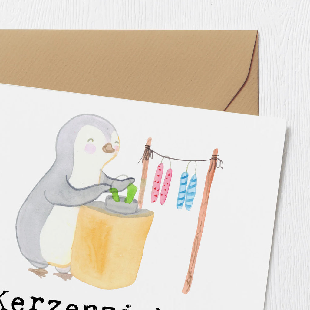 Deluxe Karte Pinguin Kerzenziehen Karte, Grußkarte, Klappkarte, Einladungskarte, Glückwunschkarte, Hochzeitskarte, Geburtstagskarte, Hochwertige Grußkarte, Hochwertige Klappkarte, Geschenk, Sport, Sportart, Hobby, Schenken, Danke, Dankeschön, Auszeichnung, Gewinn, Sportler, Kerzenziehen, Kerzen ziehen. DIY, Deko basteln