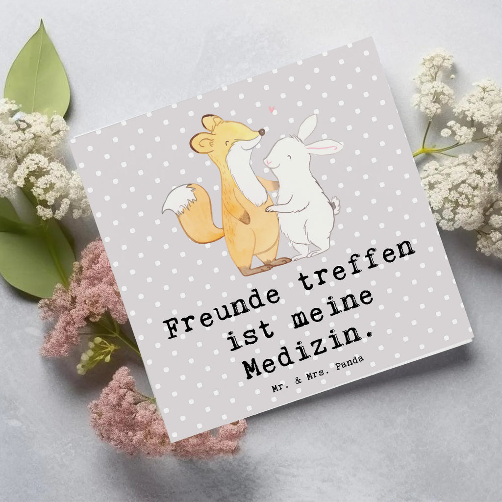 Deluxe Karte Fuchs Hase Freunde treffen Karte, Grußkarte, Klappkarte, Einladungskarte, Glückwunschkarte, Hochzeitskarte, Geburtstagskarte, Hochwertige Grußkarte, Hochwertige Klappkarte, Geschenk, Sport, Sportart, Hobby, Schenken, Danke, Dankeschön, Auszeichnung, Gewinn, Sportler, Freunde treffen