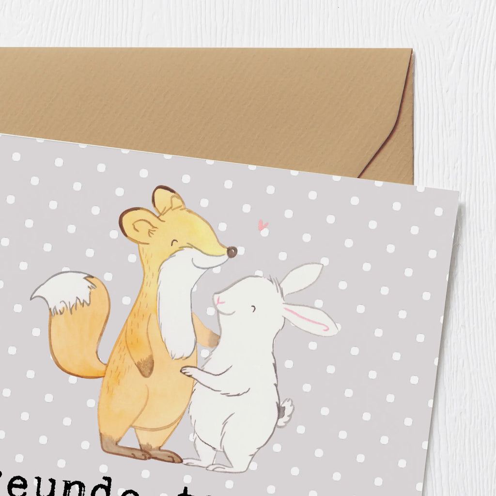 Deluxe Karte Fuchs Hase Freunde treffen Karte, Grußkarte, Klappkarte, Einladungskarte, Glückwunschkarte, Hochzeitskarte, Geburtstagskarte, Hochwertige Grußkarte, Hochwertige Klappkarte, Geschenk, Sport, Sportart, Hobby, Schenken, Danke, Dankeschön, Auszeichnung, Gewinn, Sportler, Freunde treffen