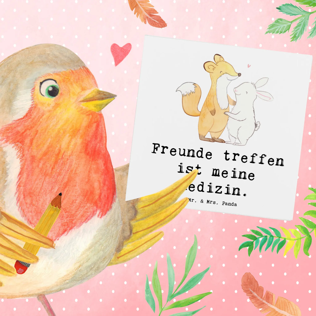 Deluxe Karte Fuchs Hase Freunde treffen Karte, Grußkarte, Klappkarte, Einladungskarte, Glückwunschkarte, Hochzeitskarte, Geburtstagskarte, Hochwertige Grußkarte, Hochwertige Klappkarte, Geschenk, Sport, Sportart, Hobby, Schenken, Danke, Dankeschön, Auszeichnung, Gewinn, Sportler, Freunde treffen