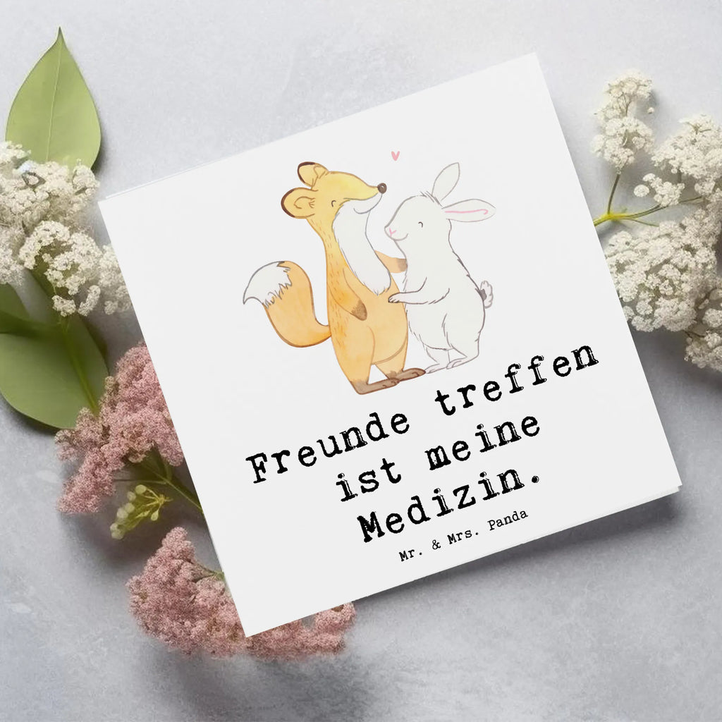 Deluxe Karte Fuchs Hase Freunde treffen Karte, Grußkarte, Klappkarte, Einladungskarte, Glückwunschkarte, Hochzeitskarte, Geburtstagskarte, Hochwertige Grußkarte, Hochwertige Klappkarte, Geschenk, Sport, Sportart, Hobby, Schenken, Danke, Dankeschön, Auszeichnung, Gewinn, Sportler, Freunde treffen