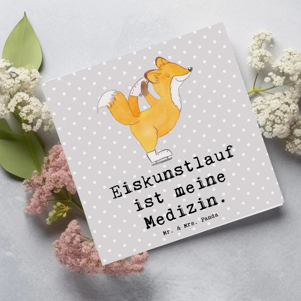 Deluxe Karte Fuchs Eiskunstläufer Karte, Grußkarte, Klappkarte, Einladungskarte, Glückwunschkarte, Hochzeitskarte, Geburtstagskarte, Hochwertige Grußkarte, Hochwertige Klappkarte, Geschenk, Sport, Sportart, Hobby, Schenken, Danke, Dankeschön, Auszeichnung, Gewinn, Sportler, Eiskunstläufer, Eiskunstläuferin, Eiskunst