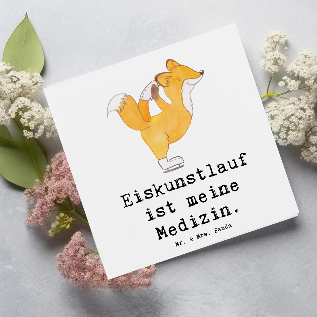 Deluxe Karte Fuchs Eiskunstläufer Karte, Grußkarte, Klappkarte, Einladungskarte, Glückwunschkarte, Hochzeitskarte, Geburtstagskarte, Hochwertige Grußkarte, Hochwertige Klappkarte, Geschenk, Sport, Sportart, Hobby, Schenken, Danke, Dankeschön, Auszeichnung, Gewinn, Sportler, Eiskunstläufer, Eiskunstläuferin, Eiskunst