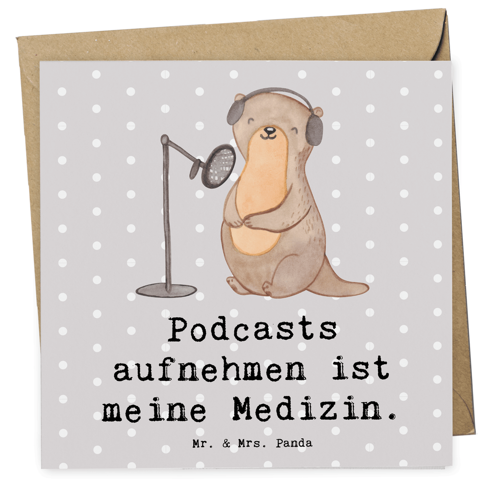 Deluxe Karte Otter Podcast aufnehmen Karte, Grußkarte, Klappkarte, Einladungskarte, Glückwunschkarte, Hochzeitskarte, Geburtstagskarte, Hochwertige Grußkarte, Hochwertige Klappkarte, Geschenk, Sport, Sportart, Hobby, Schenken, Danke, Dankeschön, Auszeichnung, Gewinn, Sportler, Podcast aufnehmen, Podcast produzieren, Podcasterin, Podcaster