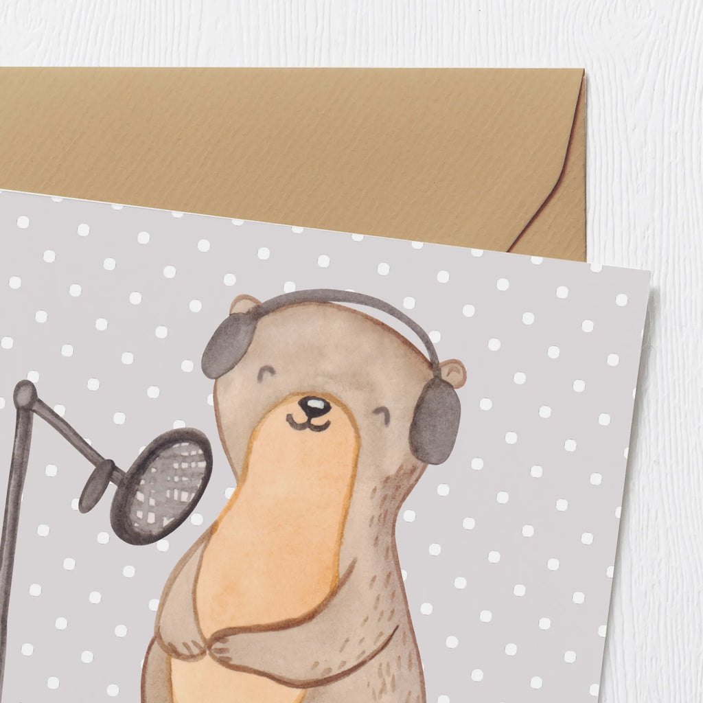 Deluxe Karte Otter Podcast aufnehmen Karte, Grußkarte, Klappkarte, Einladungskarte, Glückwunschkarte, Hochzeitskarte, Geburtstagskarte, Hochwertige Grußkarte, Hochwertige Klappkarte, Geschenk, Sport, Sportart, Hobby, Schenken, Danke, Dankeschön, Auszeichnung, Gewinn, Sportler, Podcast aufnehmen, Podcast produzieren, Podcasterin, Podcaster