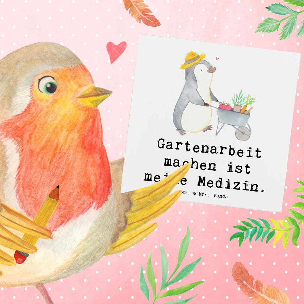 Deluxe Karte Pinguin Gartenarbeit Karte, Grußkarte, Klappkarte, Einladungskarte, Glückwunschkarte, Hochzeitskarte, Geburtstagskarte, Hochwertige Grußkarte, Hochwertige Klappkarte, Geschenk, Sport, Sportart, Hobby, Schenken, Danke, Dankeschön, Auszeichnung, Gewinn, Sportler, Gartenarbeit, Urban gardening, Gärtnern, Gartenpflege