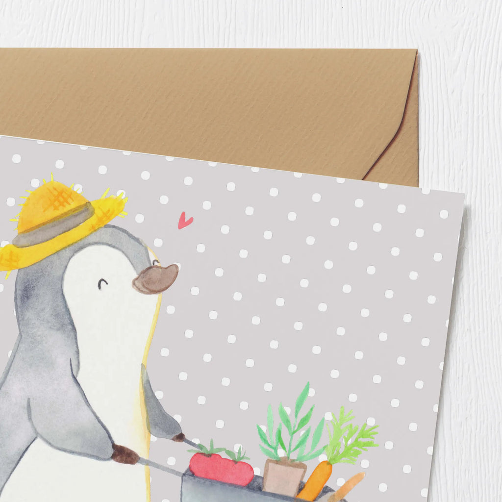 Deluxe Karte Pinguin Gartenarbeit Karte, Grußkarte, Klappkarte, Einladungskarte, Glückwunschkarte, Hochzeitskarte, Geburtstagskarte, Hochwertige Grußkarte, Hochwertige Klappkarte, Geschenk, Sport, Sportart, Hobby, Schenken, Danke, Dankeschön, Auszeichnung, Gewinn, Sportler, Gartenarbeit, Urban gardening, Gärtnern, Gartenpflege