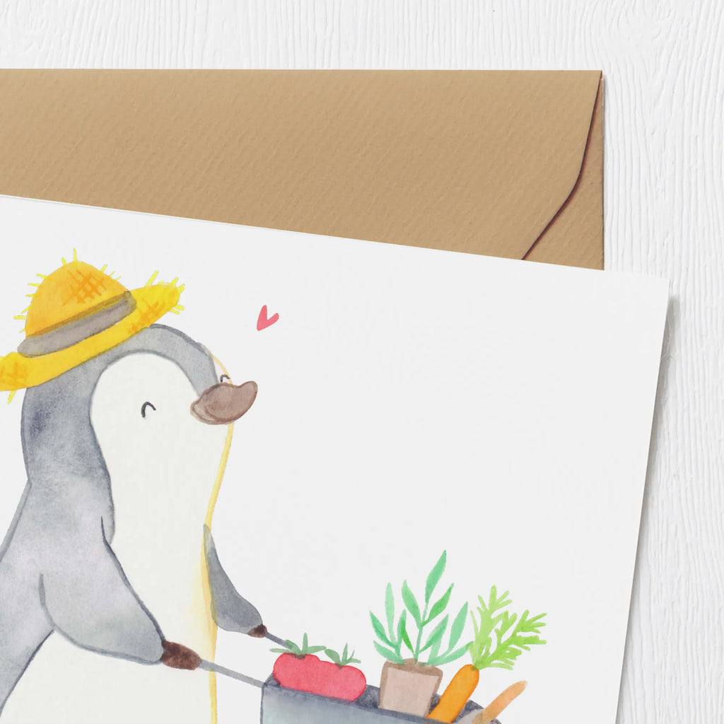 Deluxe Karte Pinguin Gartenarbeit Karte, Grußkarte, Klappkarte, Einladungskarte, Glückwunschkarte, Hochzeitskarte, Geburtstagskarte, Hochwertige Grußkarte, Hochwertige Klappkarte, Geschenk, Sport, Sportart, Hobby, Schenken, Danke, Dankeschön, Auszeichnung, Gewinn, Sportler, Gartenarbeit, Urban gardening, Gärtnern, Gartenpflege