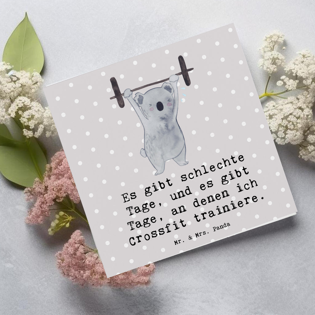 Deluxe Karte Koala Crossfit Karte, Grußkarte, Klappkarte, Einladungskarte, Glückwunschkarte, Hochzeitskarte, Geburtstagskarte, Hochwertige Grußkarte, Hochwertige Klappkarte, Geschenk, Sport, Sportart, Hobby, Schenken, Danke, Dankeschön, Auszeichnung, Gewinn, Sportler, Crossfit, Wettkampfsport, Sportschule