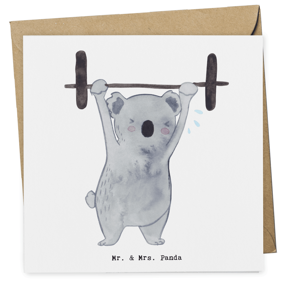 Deluxe Karte Koala Crossfit Karte, Grußkarte, Klappkarte, Einladungskarte, Glückwunschkarte, Hochzeitskarte, Geburtstagskarte, Hochwertige Grußkarte, Hochwertige Klappkarte, Geschenk, Sport, Sportart, Hobby, Schenken, Danke, Dankeschön, Auszeichnung, Gewinn, Sportler, Crossfit, Wettkampfsport, Sportschule