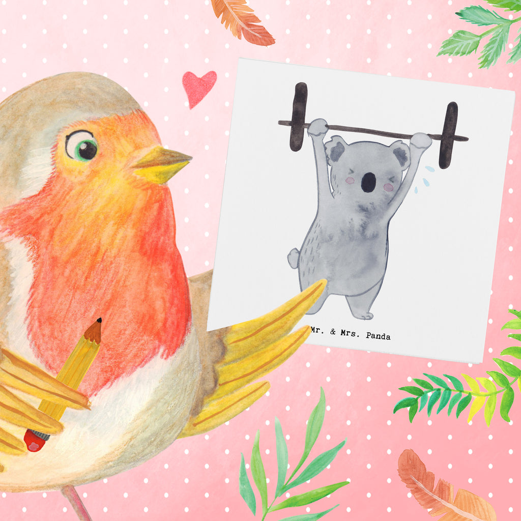 Deluxe Karte Koala Crossfit Karte, Grußkarte, Klappkarte, Einladungskarte, Glückwunschkarte, Hochzeitskarte, Geburtstagskarte, Hochwertige Grußkarte, Hochwertige Klappkarte, Geschenk, Sport, Sportart, Hobby, Schenken, Danke, Dankeschön, Auszeichnung, Gewinn, Sportler, Crossfit, Wettkampfsport, Sportschule