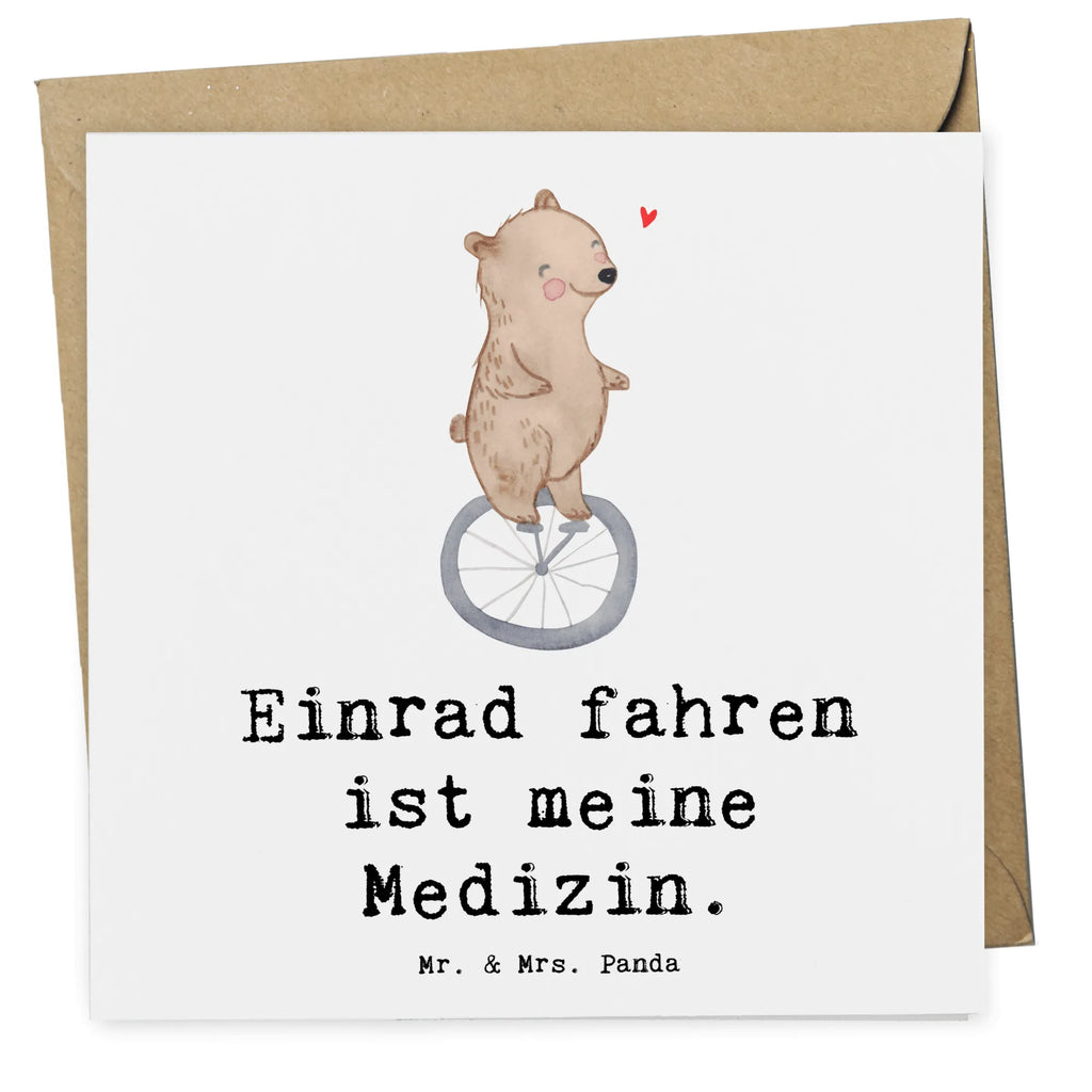 Deluxe Karte Bär Einrad fahren Karte, Grußkarte, Klappkarte, Einladungskarte, Glückwunschkarte, Hochzeitskarte, Geburtstagskarte, Hochwertige Grußkarte, Hochwertige Klappkarte, Geschenk, Sport, Sportart, Hobby, Schenken, Danke, Dankeschön, Auszeichnung, Gewinn, Sportler, Einrad fahren