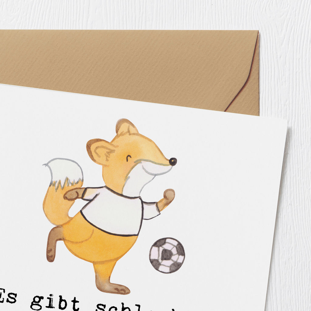 Deluxe Karte Fuchs Fußball spielen Karte, Grußkarte, Klappkarte, Einladungskarte, Glückwunschkarte, Hochzeitskarte, Geburtstagskarte, Hochwertige Grußkarte, Hochwertige Klappkarte, Geschenk, Sport, Sportart, Hobby, Schenken, Danke, Dankeschön, Auszeichnung, Gewinn, Sportler, Fußball, Soccer, Fußballer, Bolzen, Bolzplatz, Fußballerin