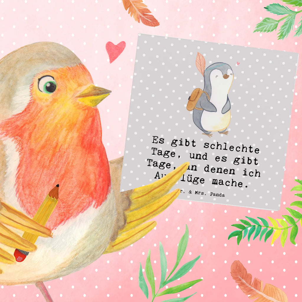 Deluxe Karte Pinguin Ausflug Karte, Grußkarte, Klappkarte, Einladungskarte, Glückwunschkarte, Hochzeitskarte, Geburtstagskarte, Hochwertige Grußkarte, Hochwertige Klappkarte, Geschenk, Sport, Sportart, Hobby, Schenken, Danke, Dankeschön, Auszeichnung, Gewinn, Sportler, Ausflüge machen, reisen, Ausflug, Ausflugsziele