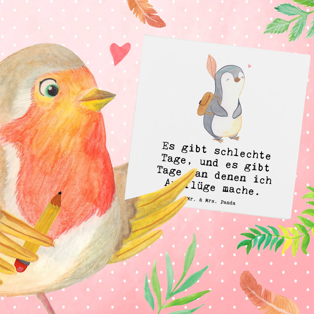 Deluxe Karte Pinguin Ausflug Karte, Grußkarte, Klappkarte, Einladungskarte, Glückwunschkarte, Hochzeitskarte, Geburtstagskarte, Hochwertige Grußkarte, Hochwertige Klappkarte, Geschenk, Sport, Sportart, Hobby, Schenken, Danke, Dankeschön, Auszeichnung, Gewinn, Sportler, Ausflüge machen, reisen, Ausflug, Ausflugsziele