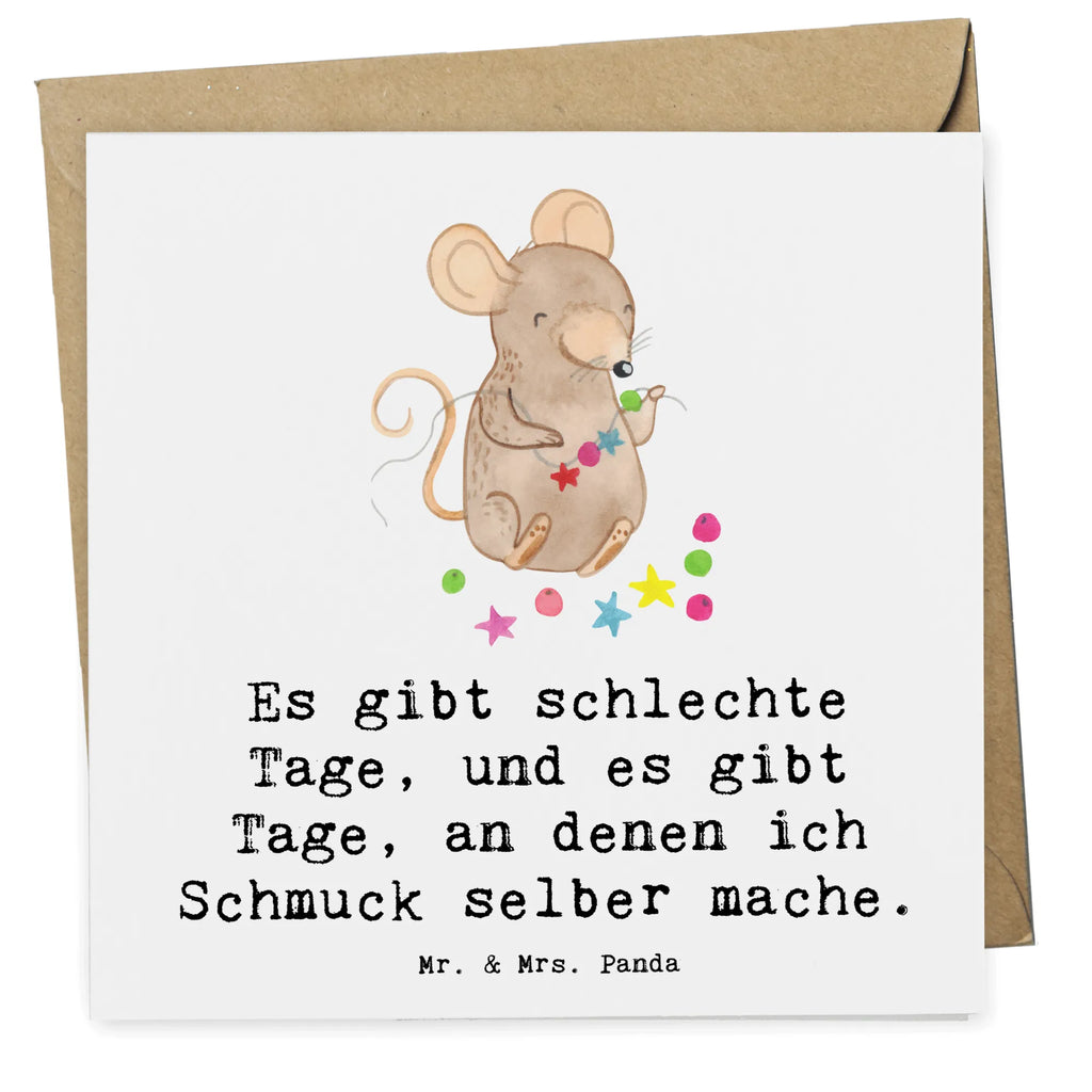 Deluxe Karte Maus Schmuck selber machen Karte, Grußkarte, Klappkarte, Einladungskarte, Glückwunschkarte, Hochzeitskarte, Geburtstagskarte, Hochwertige Grußkarte, Hochwertige Klappkarte, Geschenk, Sport, Sportart, Hobby, Schenken, Danke, Dankeschön, Auszeichnung, Gewinn, Sportler, Schmuck selber machen, Schmuck basteln, DIY