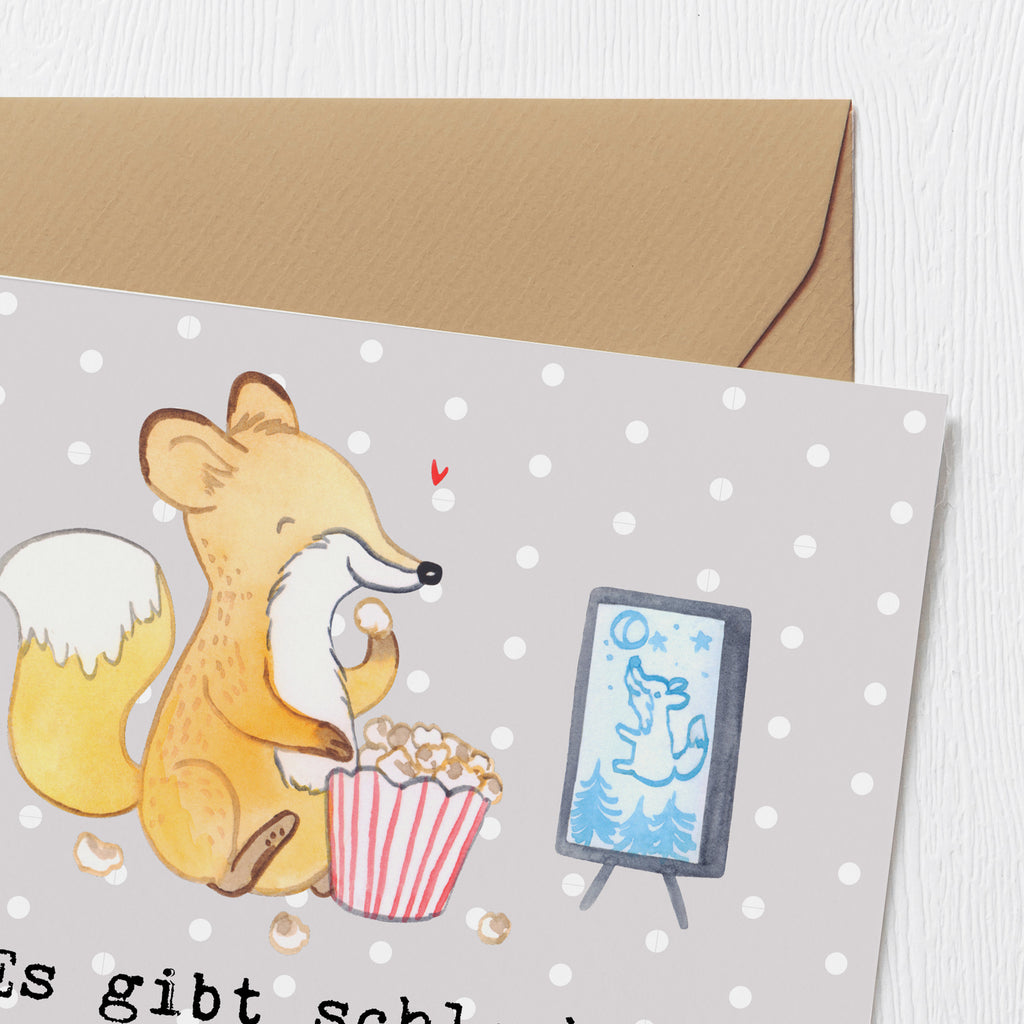 Deluxe Karte Fuchs Filme gucken Karte, Grußkarte, Klappkarte, Einladungskarte, Glückwunschkarte, Hochzeitskarte, Geburtstagskarte, Hochwertige Grußkarte, Hochwertige Klappkarte, Geschenk, Sport, Sportart, Hobby, Schenken, Danke, Dankeschön, Auszeichnung, Gewinn, Sportler, Filmabend, Filme gucken, TV, Fernsehen, Kino