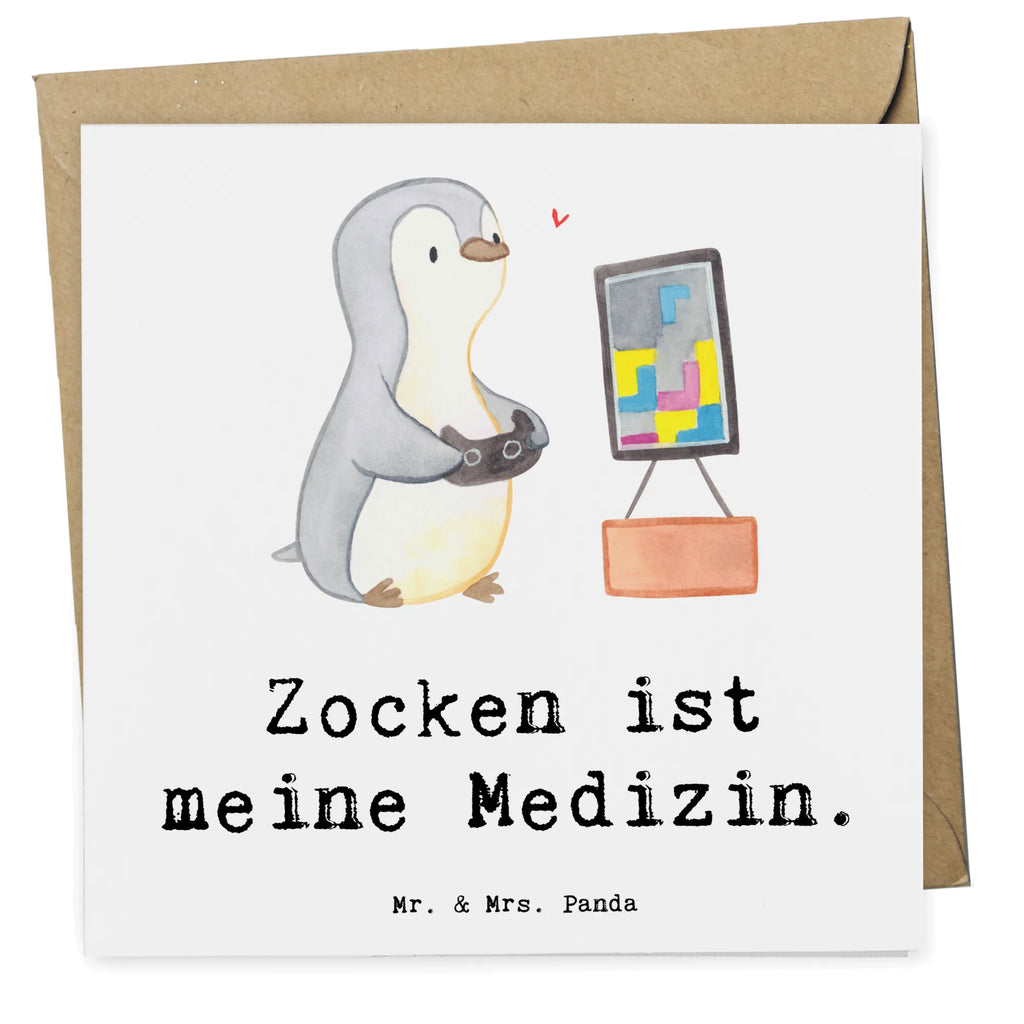 Deluxe Karte Pinguin Zocken Karte, Grußkarte, Klappkarte, Einladungskarte, Glückwunschkarte, Hochzeitskarte, Geburtstagskarte, Hochwertige Grußkarte, Hochwertige Klappkarte, Geschenk, Sport, Sportart, Hobby, Schenken, Danke, Dankeschön, Auszeichnung, Gewinn, Sportler, Zocken, Gaming, Videospiele, Videogames