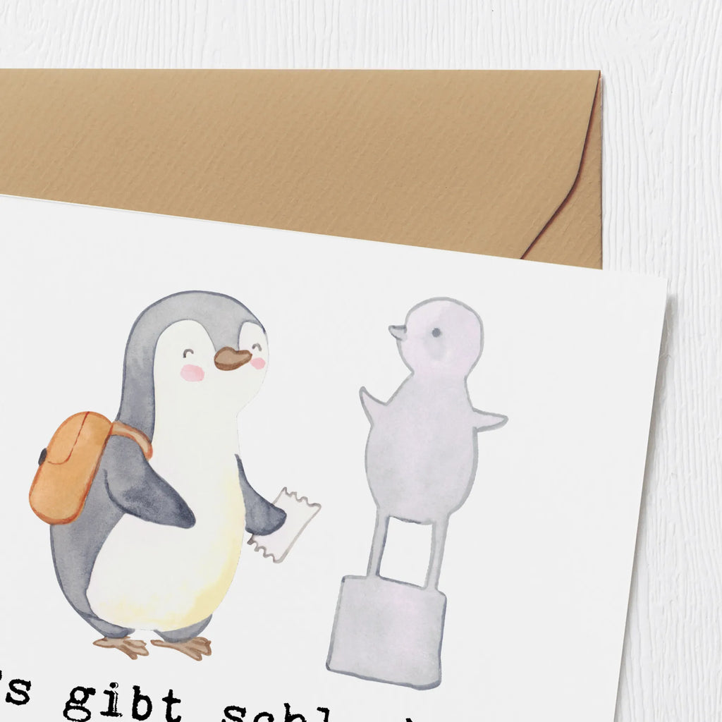 Deluxe Karte Pinguin Museum besuchen Karte, Grußkarte, Klappkarte, Einladungskarte, Glückwunschkarte, Hochzeitskarte, Geburtstagskarte, Hochwertige Grußkarte, Hochwertige Klappkarte, Geschenk, Sport, Sportart, Hobby, Schenken, Danke, Dankeschön, Auszeichnung, Gewinn, Sportler, Museum besuchen, Museen