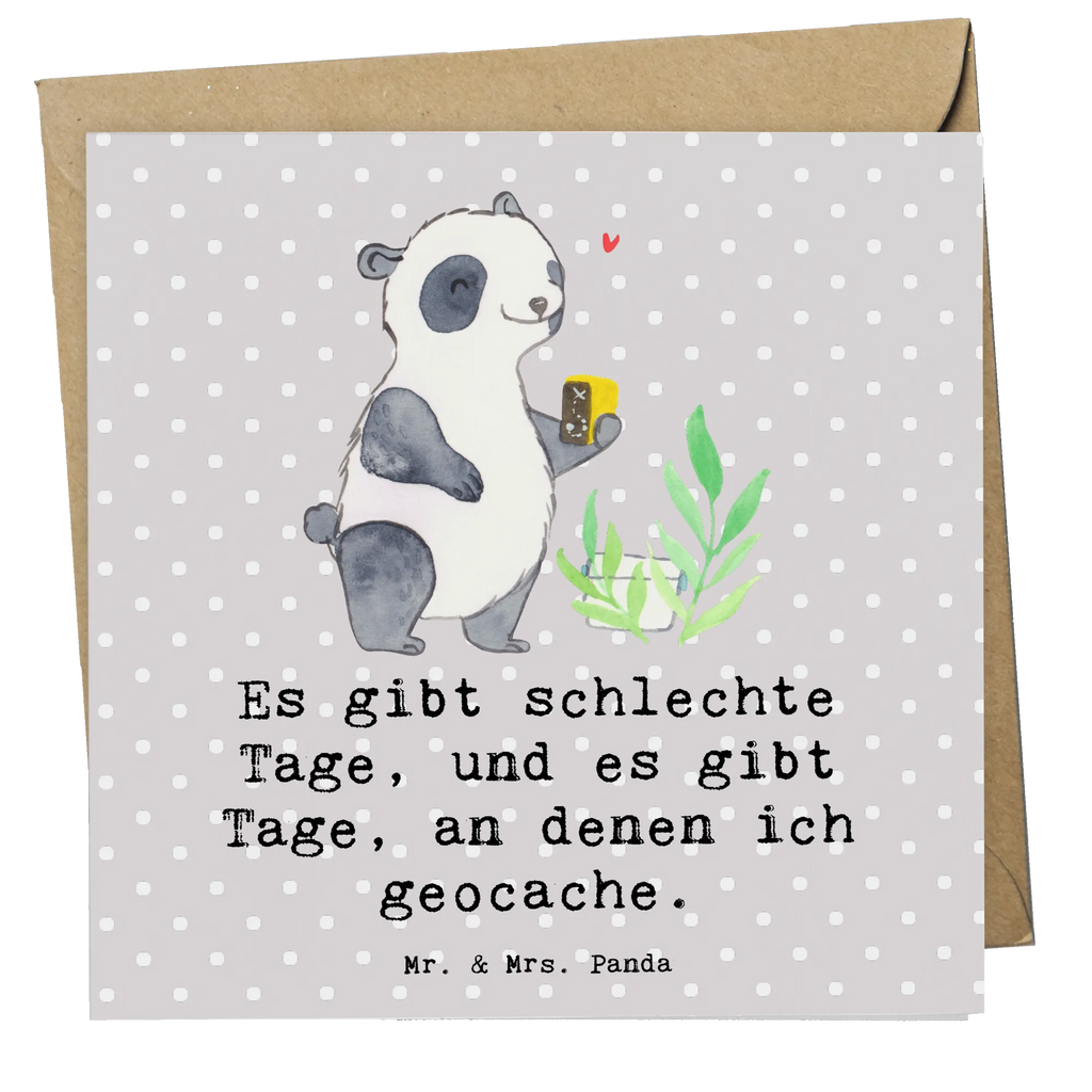 Deluxe Karte Panda Geocaching Karte, Grußkarte, Klappkarte, Einladungskarte, Glückwunschkarte, Hochzeitskarte, Geburtstagskarte, Hochwertige Grußkarte, Hochwertige Klappkarte, Geschenk, Sport, Sportart, Hobby, Schenken, Danke, Dankeschön, Auszeichnung, Gewinn, Sportler, Geocaching, Schatzsuchen, GPS Schnitzeljagd, Opencaching