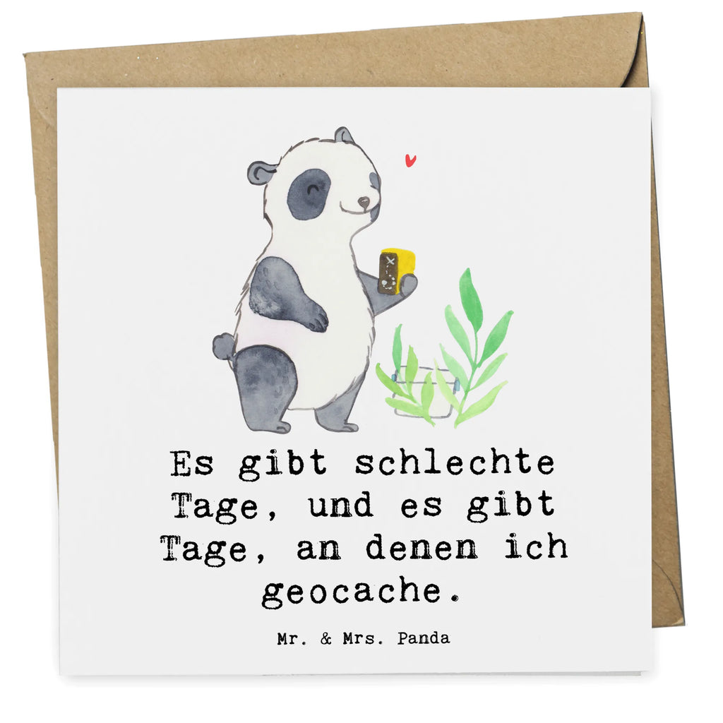 Deluxe Karte Panda Geocaching Karte, Grußkarte, Klappkarte, Einladungskarte, Glückwunschkarte, Hochzeitskarte, Geburtstagskarte, Hochwertige Grußkarte, Hochwertige Klappkarte, Geschenk, Sport, Sportart, Hobby, Schenken, Danke, Dankeschön, Auszeichnung, Gewinn, Sportler, Geocaching, Schatzsuchen, GPS Schnitzeljagd, Opencaching