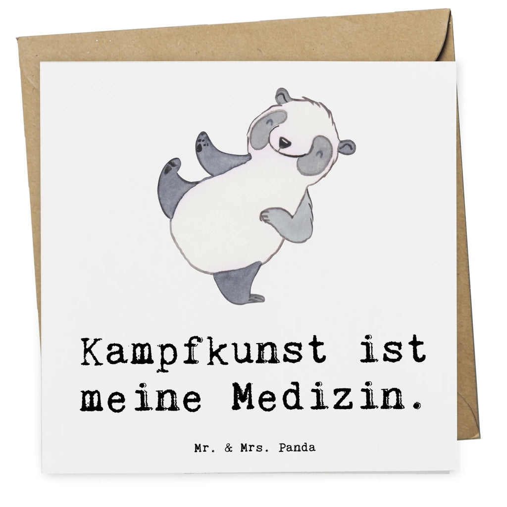 Deluxe Karte Panda Kampfkunst Karte, Grußkarte, Klappkarte, Einladungskarte, Glückwunschkarte, Hochzeitskarte, Geburtstagskarte, Hochwertige Grußkarte, Hochwertige Klappkarte, Geschenk, Sport, Sportart, Hobby, Schenken, Danke, Dankeschön, Auszeichnung, Gewinn, Sportler, Kampfkunst, Kampfsportarten, Selbstverteidigung