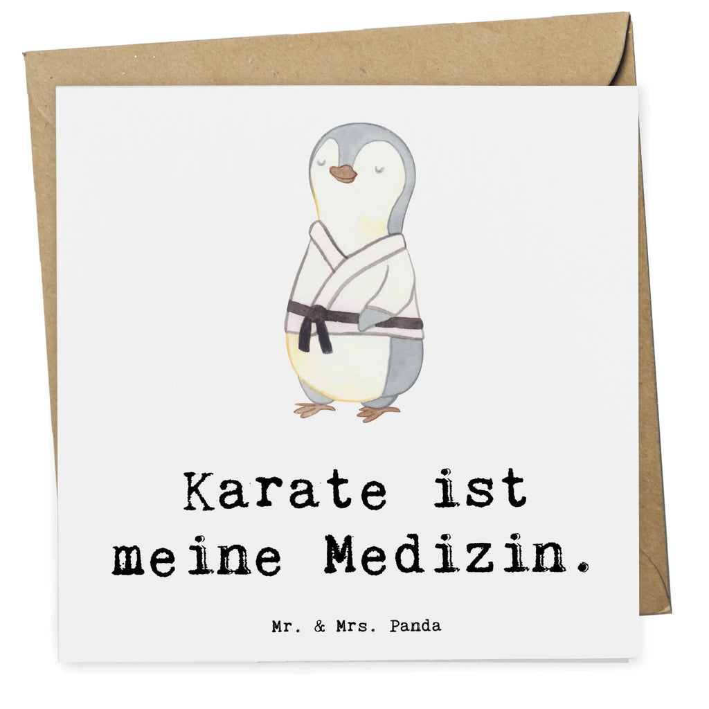 Deluxe Karte Pinguin Karate Karte, Grußkarte, Klappkarte, Einladungskarte, Glückwunschkarte, Hochzeitskarte, Geburtstagskarte, Hochwertige Grußkarte, Hochwertige Klappkarte, Geschenk, Sport, Sportart, Hobby, Schenken, Danke, Dankeschön, Auszeichnung, Gewinn, Sportler, Karate, Kampfsportart, Selbstverteidigung, Kampfkunst, Karate Verein