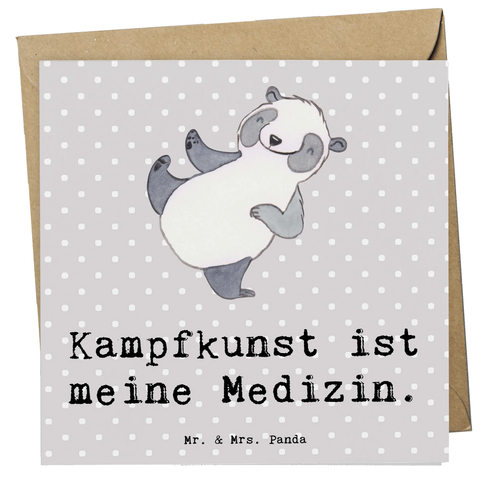 Deluxe Karte Panda Kampfkunst Karte, Grußkarte, Klappkarte, Einladungskarte, Glückwunschkarte, Hochzeitskarte, Geburtstagskarte, Hochwertige Grußkarte, Hochwertige Klappkarte, Geschenk, Sport, Sportart, Hobby, Schenken, Danke, Dankeschön, Auszeichnung, Gewinn, Sportler, Kampfkunst, Kampfsportarten, Selbstverteidigung