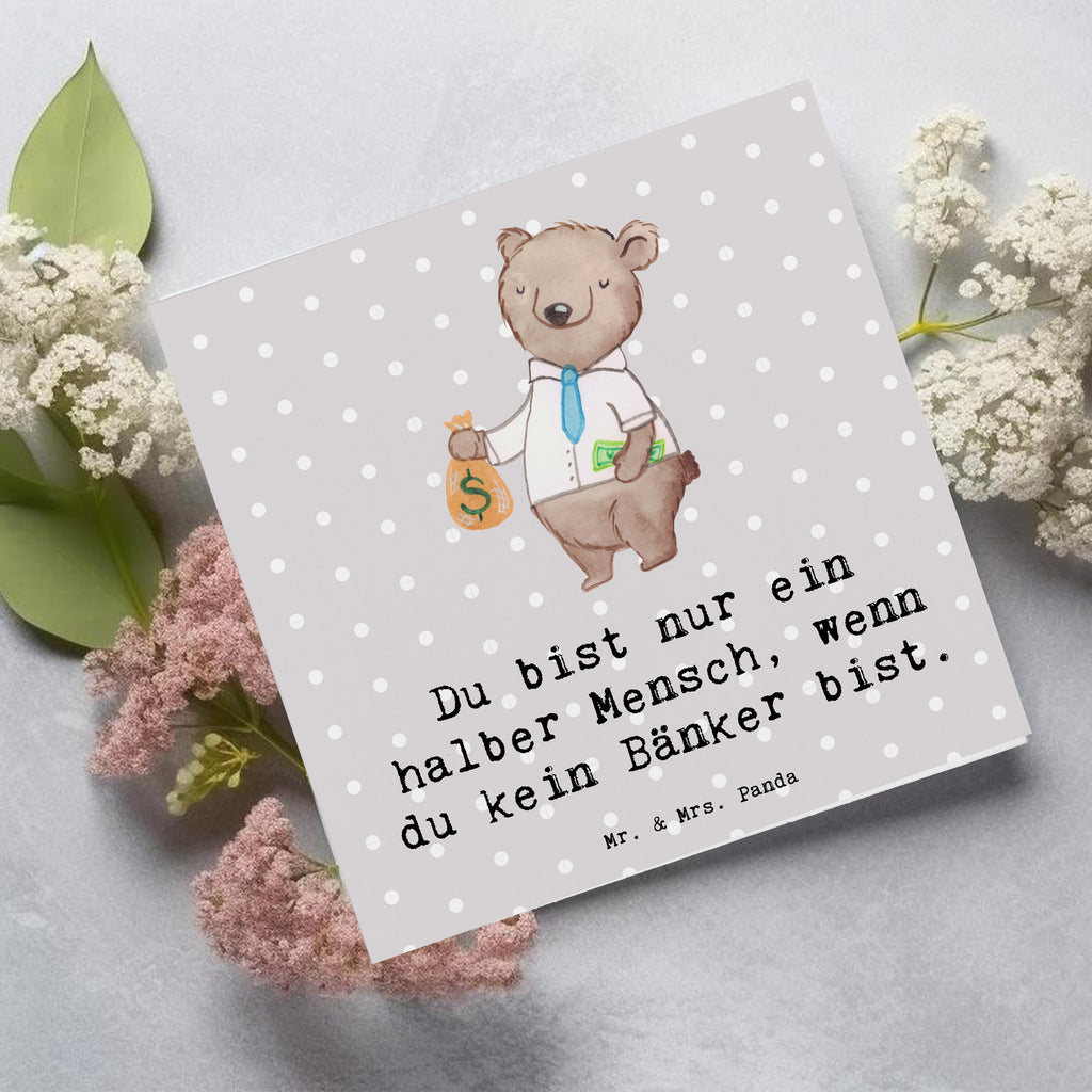 Deluxe Karte Bänker Herz Karte, Grußkarte, Klappkarte, Einladungskarte, Glückwunschkarte, Hochzeitskarte, Geburtstagskarte, Hochwertige Grußkarte, Hochwertige Klappkarte, Beruf, Ausbildung, Jubiläum, Abschied, Rente, Kollege, Kollegin, Geschenk, Schenken, Arbeitskollege, Mitarbeiter, Firma, Danke, Dankeschön, Bänker, Bankfachmann, Bankangestellter, Bankberater