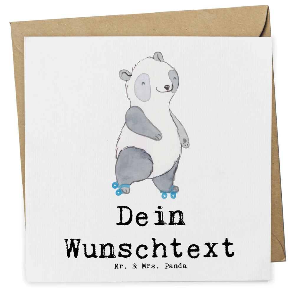 Personalisierte Deluxe Karte Panda Inliner fahren Personalisierte Grußkarte, Personalisiertere Klappkarte, Personalisierte Einladungskarte, Personalisierte Glückwunschkarte, Personalisierte Hochzeitskarte, Personalisierte Geburtstagskarte, Grußkarte mit Namen, Grußkarte selber drucken, Grußkarte selbst gestalten, Grußkarte mit persönlichen Nachrichten, Grußkarte als Geldgeschenk, Grußkarten personalisiert, Personalisierte Karte, Geschenk, Sport, Sportart, Hobby, Schenken, Danke, Dankeschön, Auszeichnung, Gewinn, Sportler, Inliner fahren, Rollschuh fahren, Rollerblades, inlinern