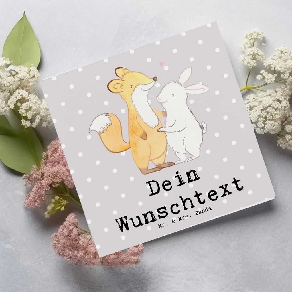 Personalisierte Deluxe Karte Fuchs Hase Freunde treffen Personalisierte Grußkarte, Personalisiertere Klappkarte, Personalisierte Einladungskarte, Personalisierte Glückwunschkarte, Personalisierte Hochzeitskarte, Personalisierte Geburtstagskarte, Grußkarte mit Namen, Grußkarte selber drucken, Grußkarte selbst gestalten, Grußkarte mit persönlichen Nachrichten, Grußkarte als Geldgeschenk, Grußkarten personalisiert, Personalisierte Karte, Geschenk, Sport, Sportart, Hobby, Schenken, Danke, Dankeschön, Auszeichnung, Gewinn, Sportler, Freunde treffen