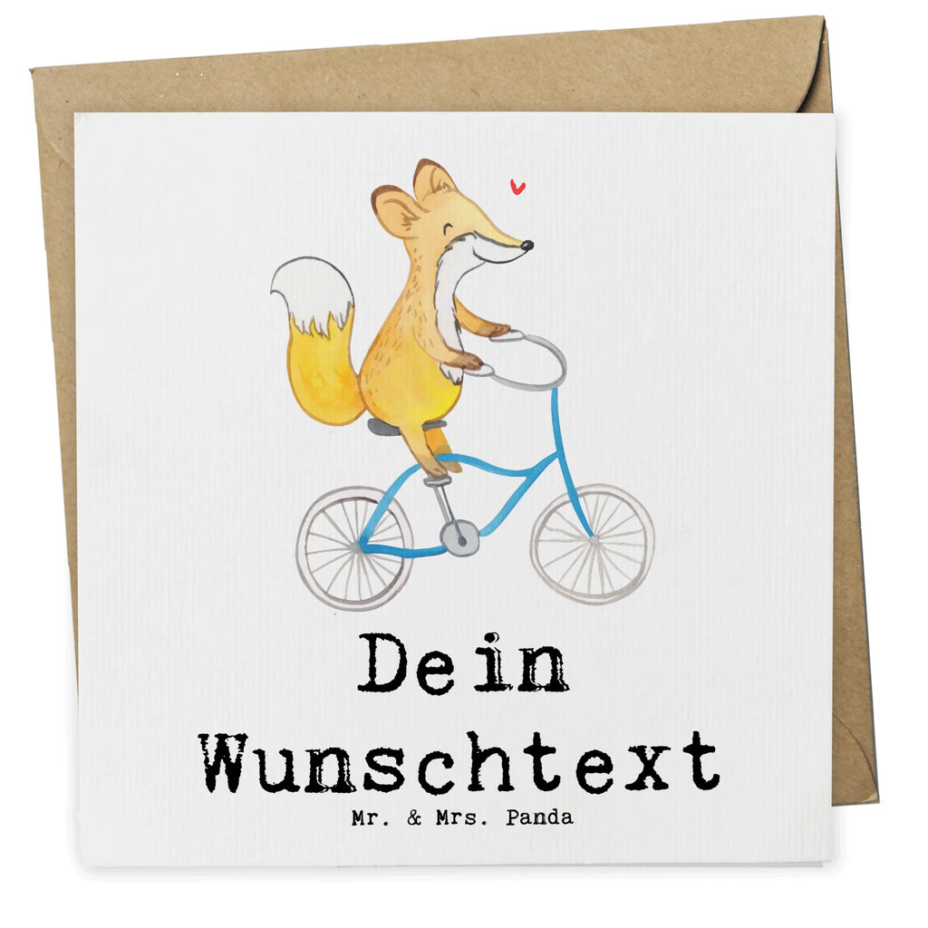 Personalisierte Deluxe Karte Fuchs Fahrrad fahren Personalisierte Grußkarte, Personalisiertere Klappkarte, Personalisierte Einladungskarte, Personalisierte Glückwunschkarte, Personalisierte Hochzeitskarte, Personalisierte Geburtstagskarte, Grußkarte mit Namen, Grußkarte selber drucken, Grußkarte selbst gestalten, Grußkarte mit persönlichen Nachrichten, Grußkarte als Geldgeschenk, Grußkarten personalisiert, Personalisierte Karte, Geschenk, Sport, Sportart, Hobby, Schenken, Danke, Dankeschön, Auszeichnung, Gewinn, Sportler, Fahrrad fahren, Radeln, Trekking, Mountainbiking, Radsport