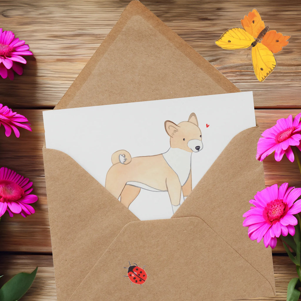 Personalisierte Deluxe Karte Basenji Lebensretter Personalisierte Grußkarte, Personalisiertere Klappkarte, Personalisierte Einladungskarte, Personalisierte Glückwunschkarte, Personalisierte Hochzeitskarte, Personalisierte Geburtstagskarte, Grußkarte mit Namen, Grußkarte selber drucken, Grußkarte selbst gestalten, Grußkarte mit persönlichen Nachrichten, Grußkarte als Geldgeschenk, Grußkarten personalisiert, Personalisierte Karte, Hund, Hunderasse, Rassehund, Hundebesitzer, Geschenk, Tierfreund, Schenken, Welpe, Kongo-Terrier, Basenji