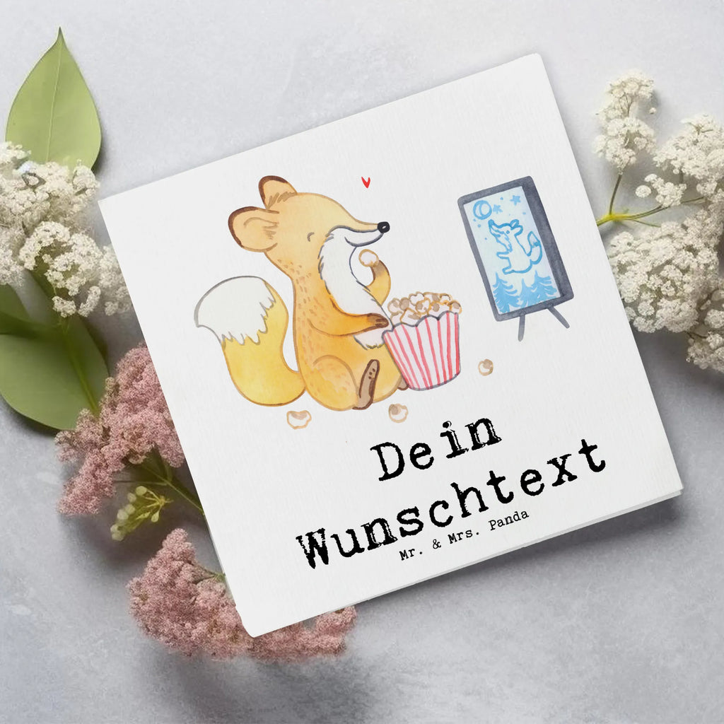 Personalisierte Deluxe Karte Fuchs Filme gucken Personalisierte Grußkarte, Personalisiertere Klappkarte, Personalisierte Einladungskarte, Personalisierte Glückwunschkarte, Personalisierte Hochzeitskarte, Personalisierte Geburtstagskarte, Grußkarte mit Namen, Grußkarte selber drucken, Grußkarte selbst gestalten, Grußkarte mit persönlichen Nachrichten, Grußkarte als Geldgeschenk, Grußkarten personalisiert, Personalisierte Karte, Geschenk, Sport, Sportart, Hobby, Schenken, Danke, Dankeschön, Auszeichnung, Gewinn, Sportler, Filmabend, Filme gucken, TV, Fernsehen, Kino