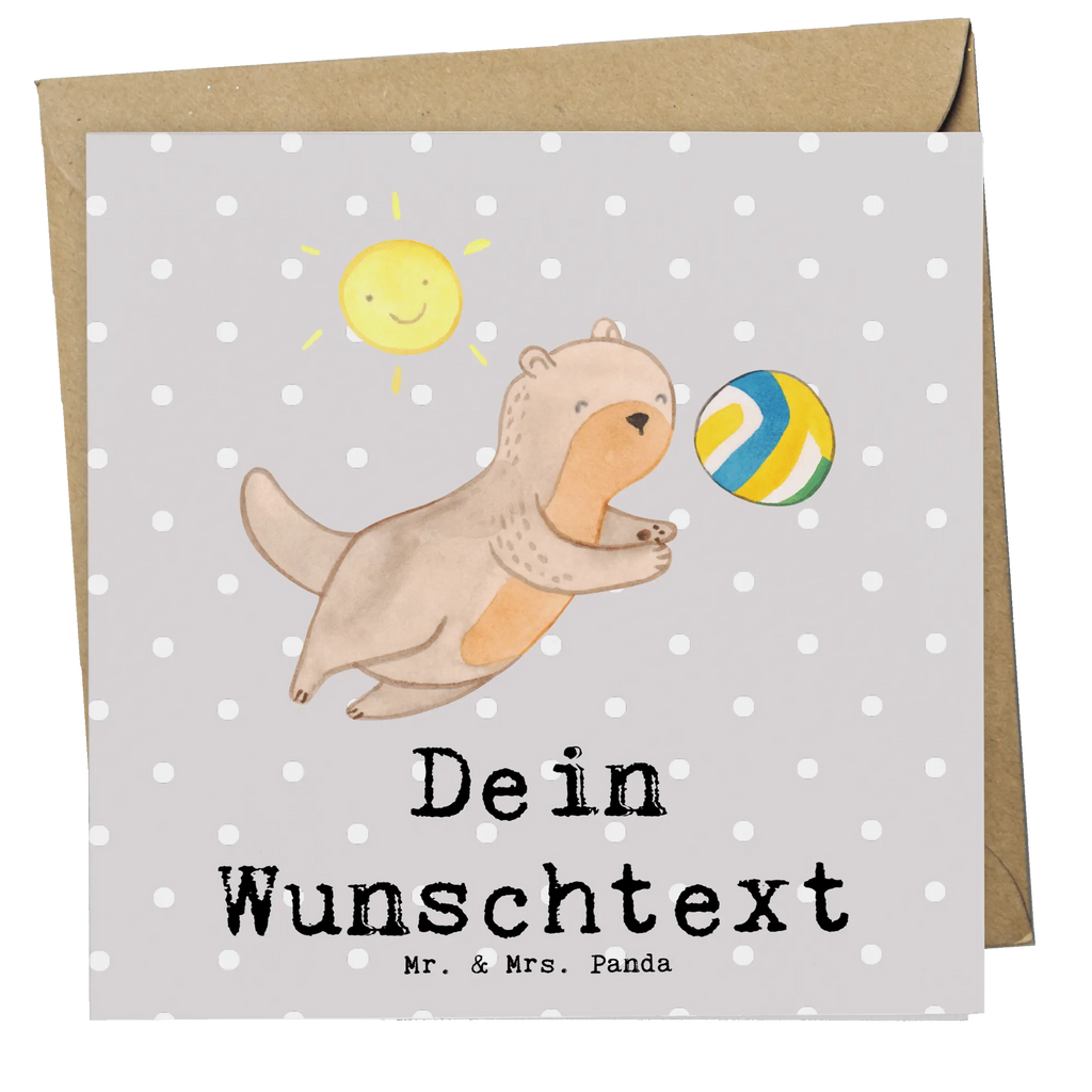 Personalisierte Deluxe Karte Otter Beachvolleyball Personalisierte Grußkarte, Personalisiertere Klappkarte, Personalisierte Einladungskarte, Personalisierte Glückwunschkarte, Personalisierte Hochzeitskarte, Personalisierte Geburtstagskarte, Grußkarte mit Namen, Grußkarte selber drucken, Grußkarte selbst gestalten, Grußkarte mit persönlichen Nachrichten, Grußkarte als Geldgeschenk, Grußkarten personalisiert, Personalisierte Karte, Geschenk, Sport, Sportart, Hobby, Schenken, Danke, Dankeschön, Auszeichnung, Gewinn, Sportler, Beachvolleyball, Volleyball, Ballsport, Volleyballturnier