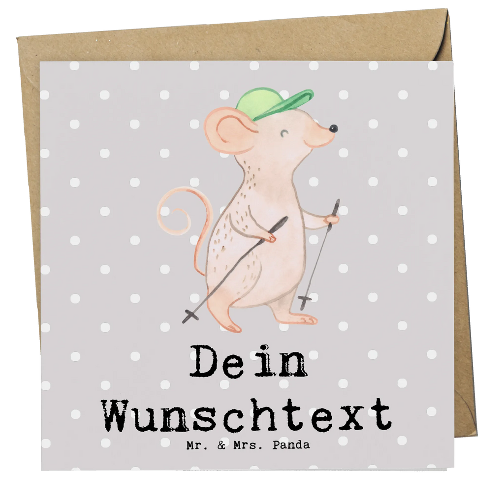 Personalisierte Deluxe Karte Maus Walking Personalisierte Grußkarte, Personalisiertere Klappkarte, Personalisierte Einladungskarte, Personalisierte Glückwunschkarte, Personalisierte Hochzeitskarte, Personalisierte Geburtstagskarte, Grußkarte mit Namen, Grußkarte selber drucken, Grußkarte selbst gestalten, Grußkarte mit persönlichen Nachrichten, Grußkarte als Geldgeschenk, Grußkarten personalisiert, Personalisierte Karte, Geschenk, Sport, Sportart, Hobby, Schenken, Danke, Dankeschön, Auszeichnung, Gewinn, Sportler, Walking, Walken, schnelles Gehen, Spazieren gehen