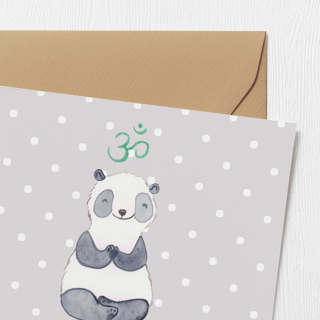 Personalisierte Deluxe Karte Panda Meditieren Personalisierte Grußkarte, Personalisiertere Klappkarte, Personalisierte Einladungskarte, Personalisierte Glückwunschkarte, Personalisierte Hochzeitskarte, Personalisierte Geburtstagskarte, Grußkarte mit Namen, Grußkarte selber drucken, Grußkarte selbst gestalten, Grußkarte mit persönlichen Nachrichten, Grußkarte als Geldgeschenk, Grußkarten personalisiert, Personalisierte Karte, Geschenk, Sport, Sportart, Hobby, Schenken, Danke, Dankeschön, Auszeichnung, Gewinn, Sportler, Meditieren, Meditation, Meditationskurs