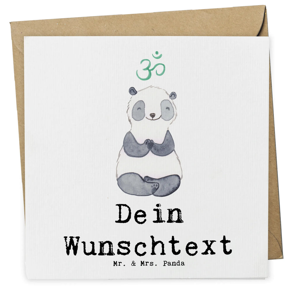 Personalisierte Deluxe Karte Panda Meditieren Personalisierte Grußkarte, Personalisiertere Klappkarte, Personalisierte Einladungskarte, Personalisierte Glückwunschkarte, Personalisierte Hochzeitskarte, Personalisierte Geburtstagskarte, Grußkarte mit Namen, Grußkarte selber drucken, Grußkarte selbst gestalten, Grußkarte mit persönlichen Nachrichten, Grußkarte als Geldgeschenk, Grußkarten personalisiert, Personalisierte Karte, Geschenk, Sport, Sportart, Hobby, Schenken, Danke, Dankeschön, Auszeichnung, Gewinn, Sportler, Meditieren, Meditation, Meditationskurs