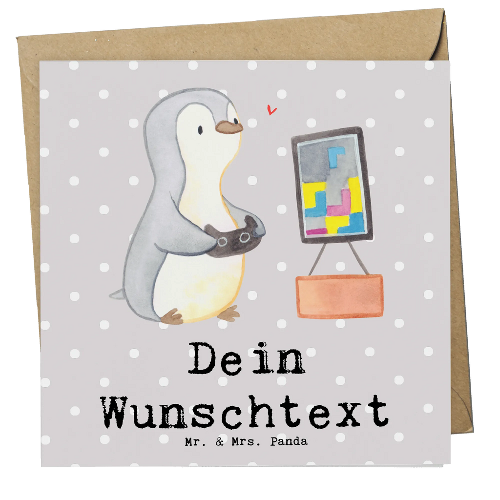 Personalisierte Deluxe Karte Pinguin Zocken Personalisierte Grußkarte, Personalisiertere Klappkarte, Personalisierte Einladungskarte, Personalisierte Glückwunschkarte, Personalisierte Hochzeitskarte, Personalisierte Geburtstagskarte, Grußkarte mit Namen, Grußkarte selber drucken, Grußkarte selbst gestalten, Grußkarte mit persönlichen Nachrichten, Grußkarte als Geldgeschenk, Grußkarten personalisiert, Personalisierte Karte, Geschenk, Sport, Sportart, Hobby, Schenken, Danke, Dankeschön, Auszeichnung, Gewinn, Sportler, Zocken, Gaming, Videospiele, Videogames