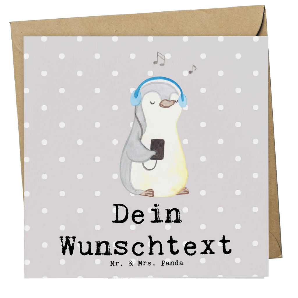 Personalisierte Deluxe Karte Pinguin Musik hören Personalisierte Grußkarte, Personalisiertere Klappkarte, Personalisierte Einladungskarte, Personalisierte Glückwunschkarte, Personalisierte Hochzeitskarte, Personalisierte Geburtstagskarte, Grußkarte mit Namen, Grußkarte selber drucken, Grußkarte selbst gestalten, Grußkarte mit persönlichen Nachrichten, Grußkarte als Geldgeschenk, Grußkarten personalisiert, Personalisierte Karte, Geschenk, Sport, Sportart, Hobby, Schenken, Danke, Dankeschön, Auszeichnung, Gewinn, Sportler, Musik hören, Lieblingssong