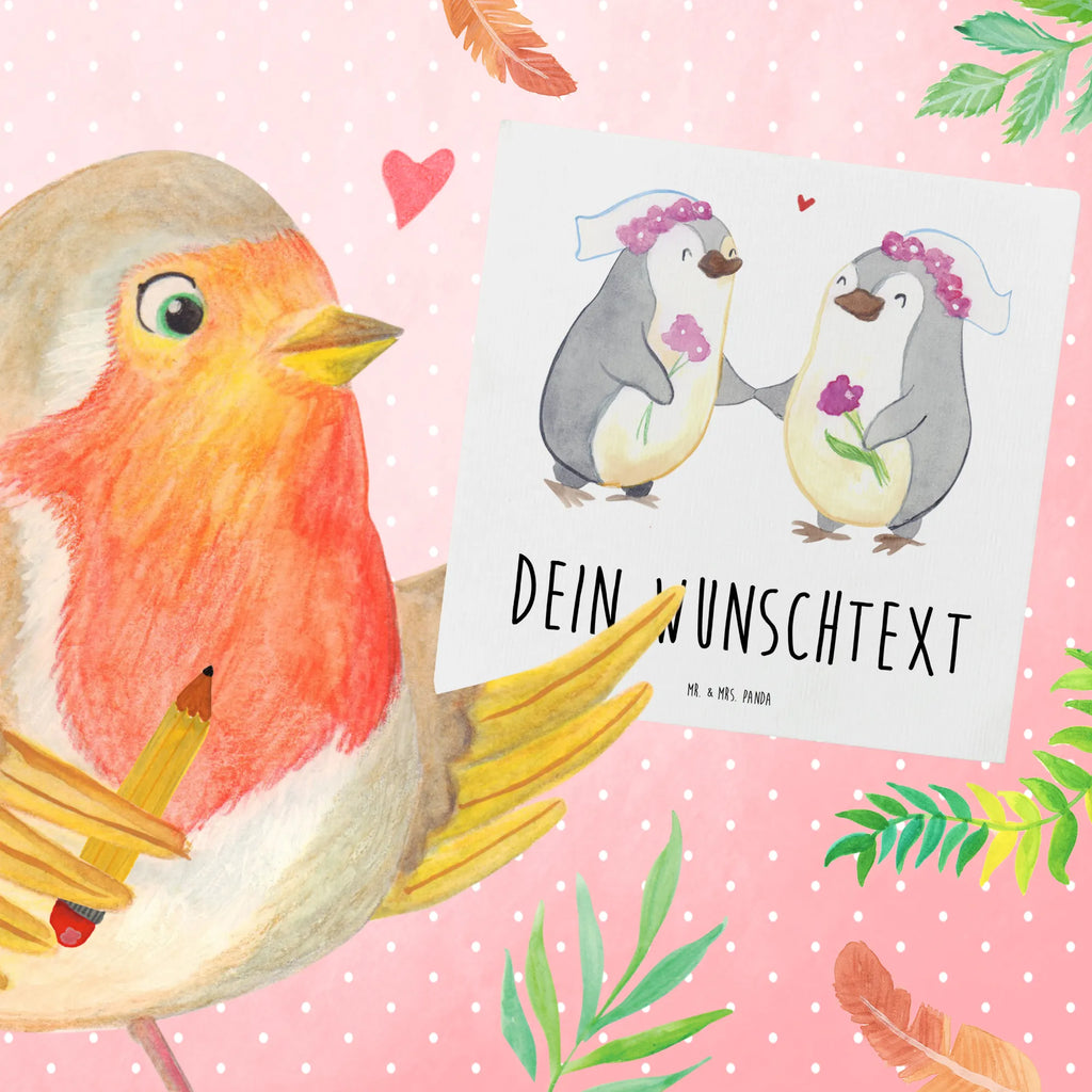 Personalisierte Deluxe Karte Pinguine Lesbian Pride Personalisierte Grußkarte, Personalisiertere Klappkarte, Personalisierte Einladungskarte, Personalisierte Glückwunschkarte, Personalisierte Hochzeitskarte, Personalisierte Geburtstagskarte, Grußkarte mit Namen, Grußkarte selber drucken, Grußkarte selbst gestalten, Grußkarte mit persönlichen Nachrichten, Grußkarte als Geldgeschenk, Grußkarten personalisiert, Personalisierte Karte, Hochzeit, Hochzeitsgeschenk, Ehe, Hochzeitsfeier, Trauung, Trauungsgeschenk, Hochzeitskarte, Verlobungsfeier, Verlobungsgeschenk, Hochzeitsgeschenkideen, Hochzeitsgeschenke für Brautpaar, Gleichgeschlechtliche Hochzeit