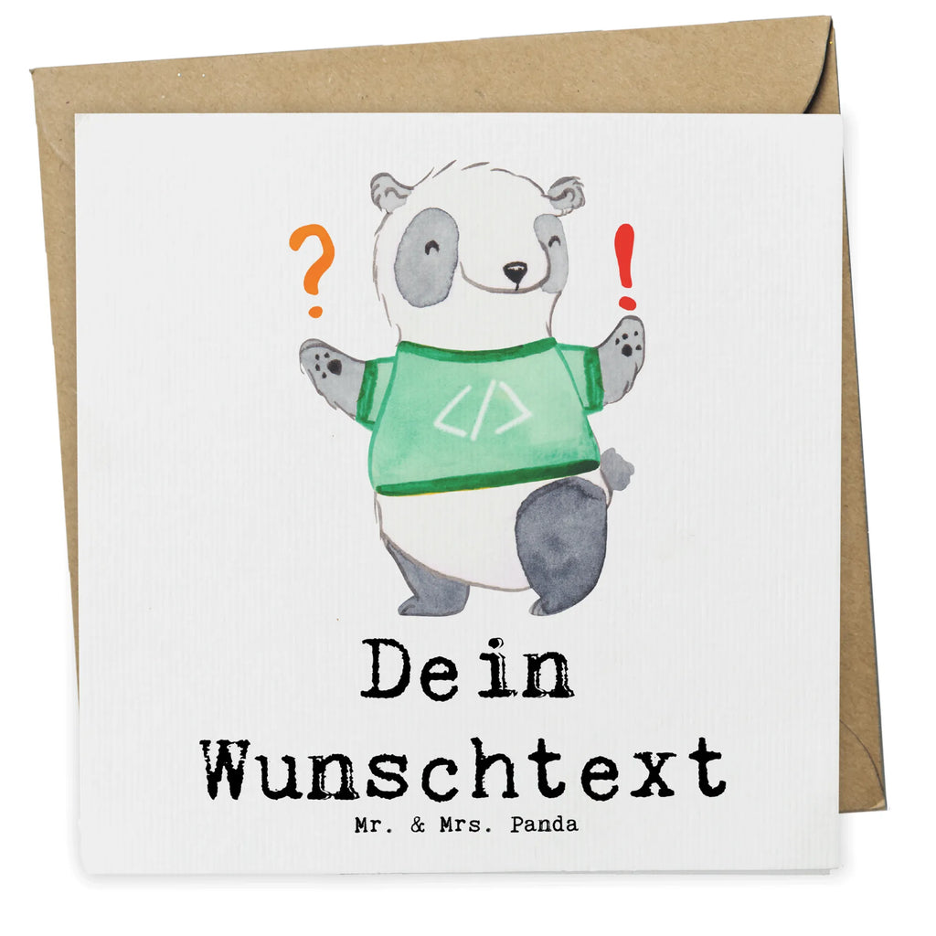 Personalisierte Deluxe Karte Panda Programmierer Abenteuer Personalisierte Grußkarte, Personalisiertere Klappkarte, Personalisierte Einladungskarte, Personalisierte Glückwunschkarte, Personalisierte Hochzeitskarte, Personalisierte Geburtstagskarte, Grußkarte mit Namen, Grußkarte selber drucken, Grußkarte selbst gestalten, Grußkarte mit persönlichen Nachrichten, Grußkarte als Geldgeschenk, Grußkarten personalisiert, Personalisierte Karte, Beruf, Ausbildung, Jubiläum, Abschied, Rente, Kollege, Kollegin, Geschenk, Schenken, Arbeitskollege, Mitarbeiter, Firma, Danke, Dankeschön, Panda Programmierer, Geschenk Programmierer, Programmierer Geschenk, Geschenke Berufe, Programmierer Geschenke